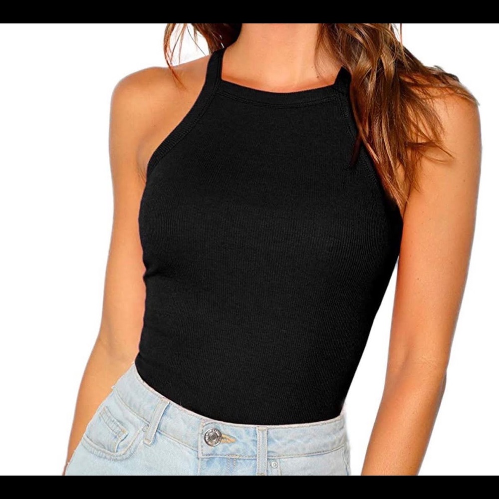 Black tank top